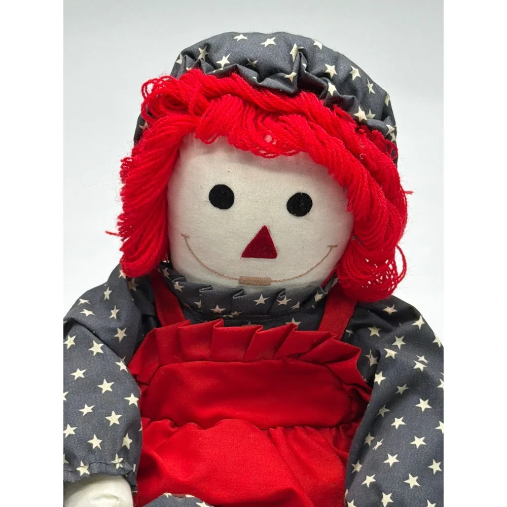 Vintage 1776 BiCentennial patriotic Raggedy Ann handmade‎ Rag Doll Heart